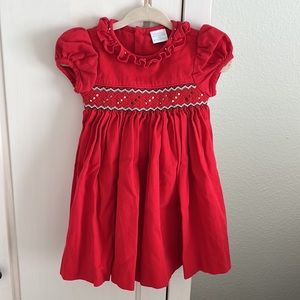 Edgehill Collection (EUC) | baby girl corduroy smocked holiday Christmas Dress